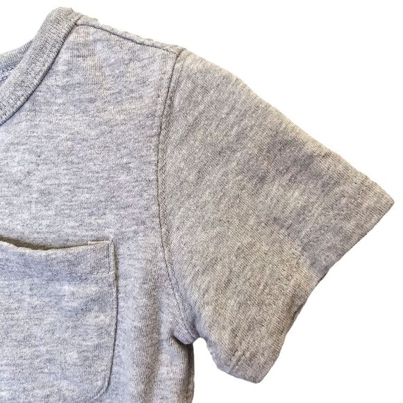 Nordstrom Toddler Heather Grey Crew Neck Short Sleeve 100% Cotton T-shirt 18M - Picture 3 of 10